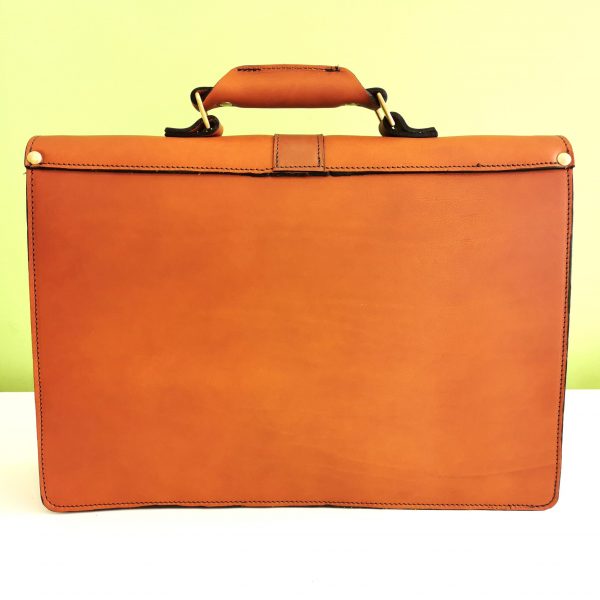 Essential Briefcase by Henry Tomkins Leather back