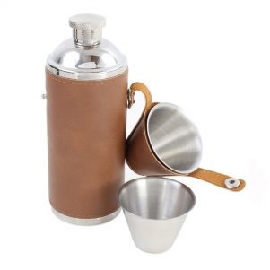 Hip Flask - For Sharing, with Two Cups