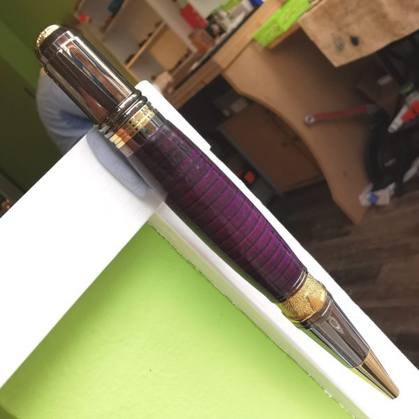 Art Deco by Leather Pens of Somerset - purple body