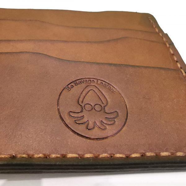 Wallet - Bifold in Brown by Be Savage Crafted, logo