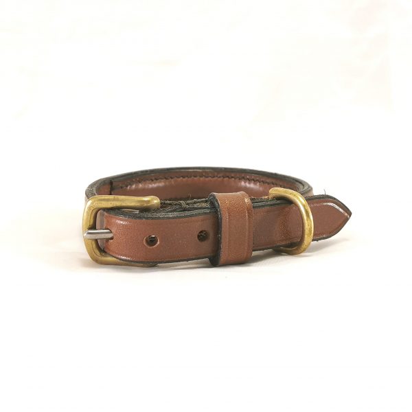 Dog Collar - Raised Style in Conker by Collar and Cuffs - Front