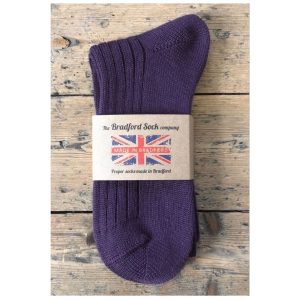 Wool Socks in Purple by The Bradford Sock Company