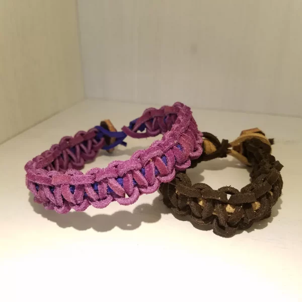 Leather Macramé Bracelets in assorted colours, designs and sizes by The Belt Makers