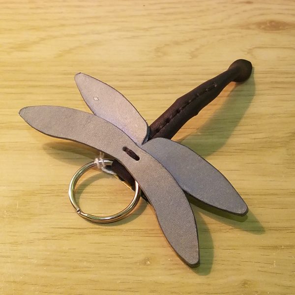 Keyrings - Dragonfly by Be Savage Crafted - Black body, Weathered Turquoise wings