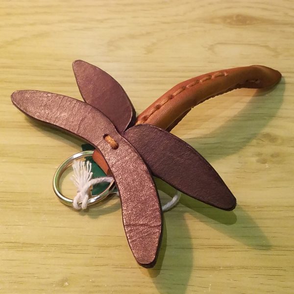Keyrings - Dragonfly by Be Savage Crafted - Brown body, Purple wings