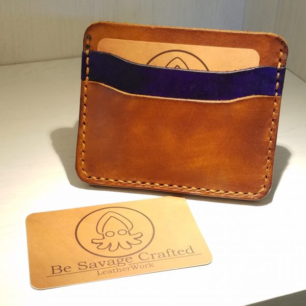 Card Slip - Walnut and Purple by Be Savage Crafted
