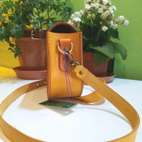 Cute Mini Satchel - Yellow and Golden Brown by Be Savage Crafted - side 2