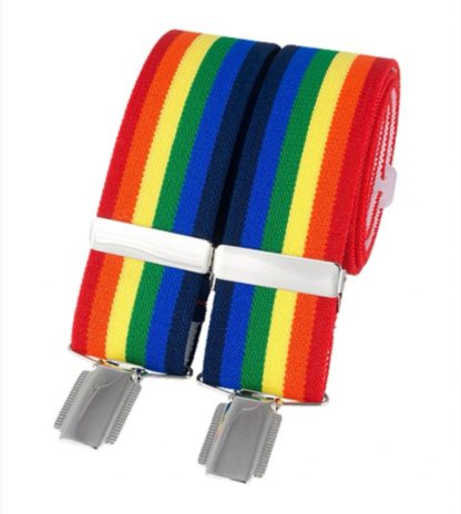 Rainbow Elastic Braces, made in England, from Dalaco, Crediton