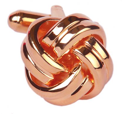 Rose Gold Plated Knot Cufflinks single from Dalaco