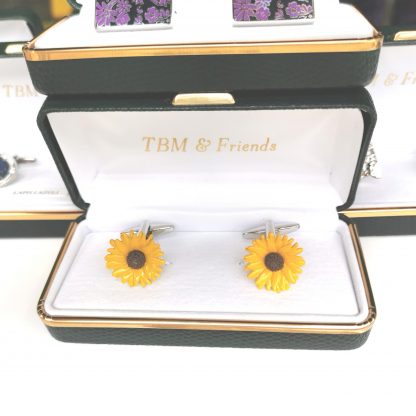 Box Sunflower Cufflinks from Dalaco