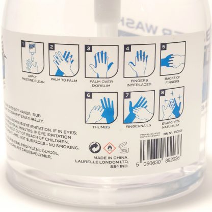 Hand Sanitiser Pristine Clean directions