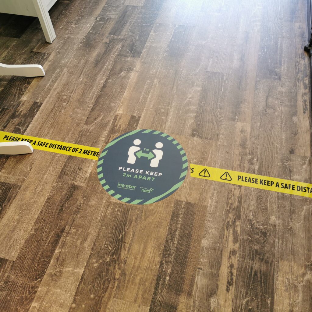 Payment roundel floor sticker
