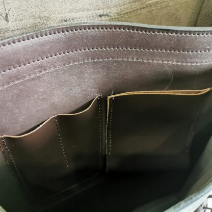 Large Bookbag by Henry Tomkins Leather interior front pocket