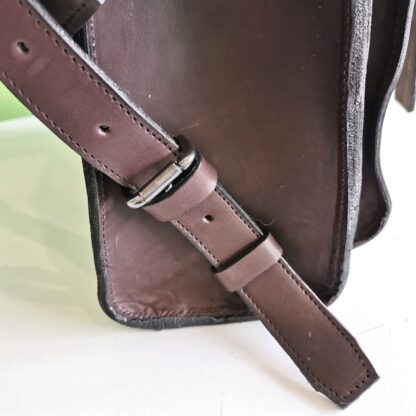 Large Bookbag by Henry Tomkins Leather side strap