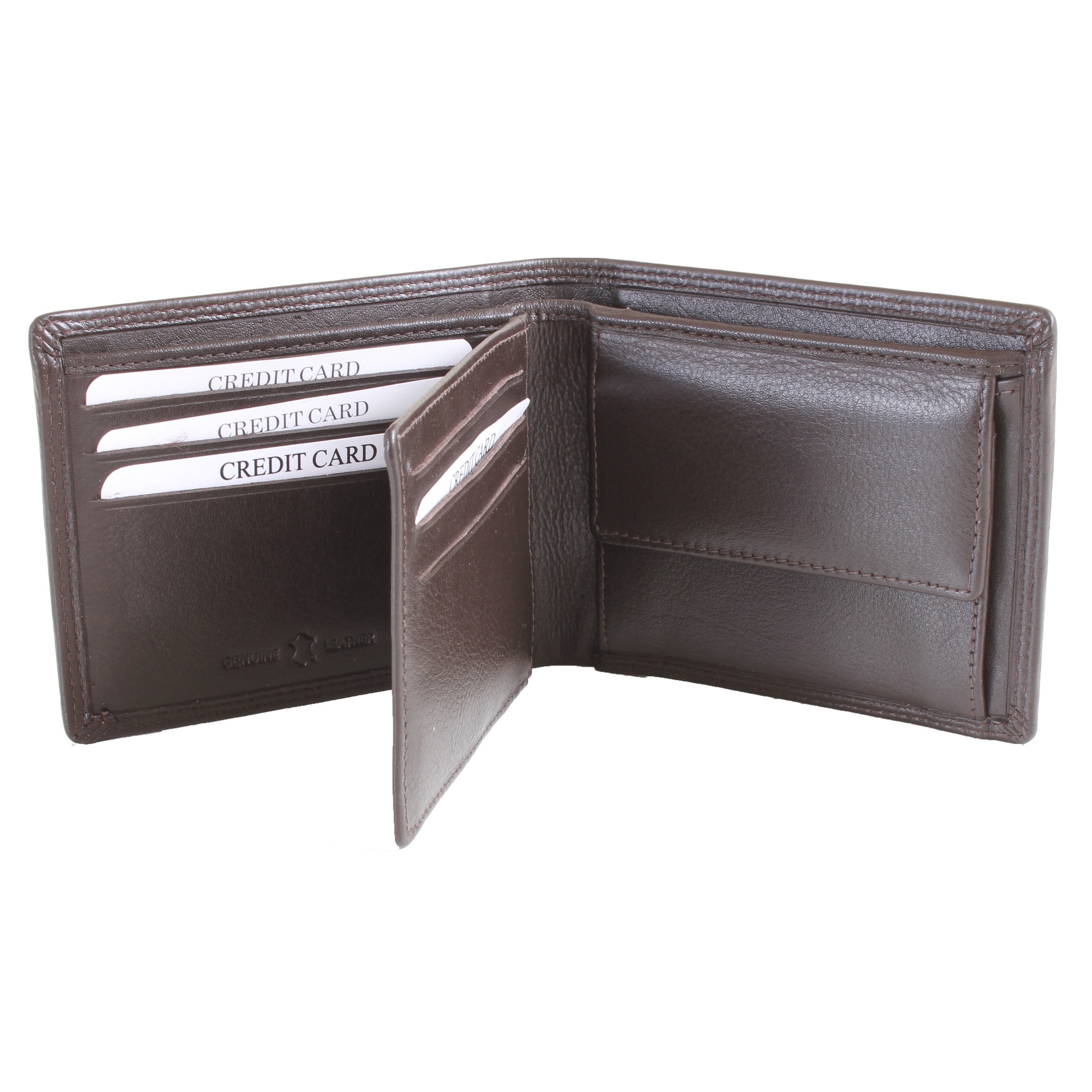Wallet - Brown Leather Luxury with Coin Pocket, RFID - TBM and Friends