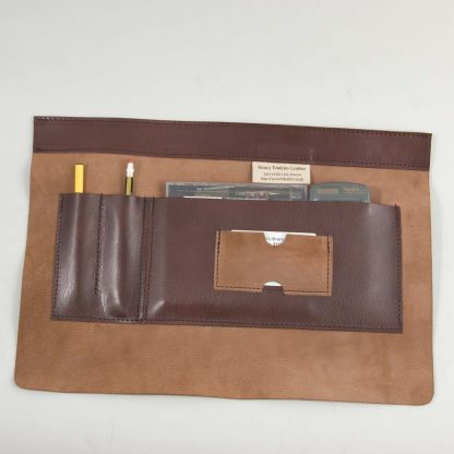 Briefcases by Henry Tomkins Leather pocket detail