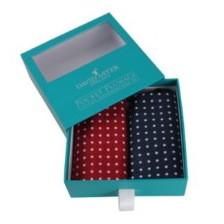 Red and Blue Polka Dot Handkerchief Set from Dalaco