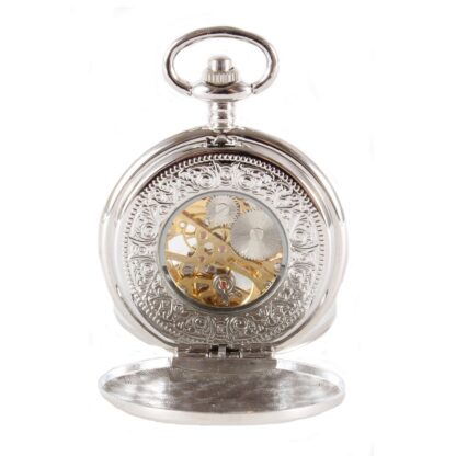 Mechanical Pocket Watch with Window from Dalaco back open
