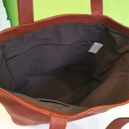 Leather Tote - Large - a One-Off HTL Design internal zip pocket
