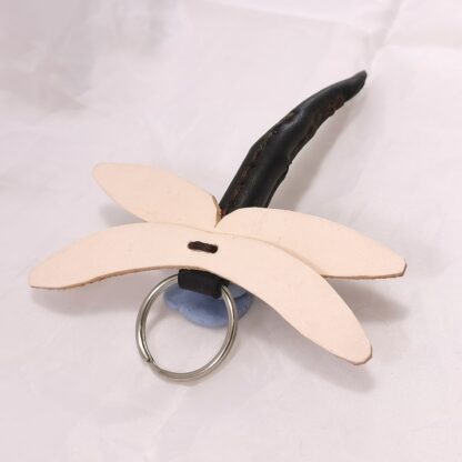 Dragonfly Keyring by BeSavage Leather in Black body, Natural wings