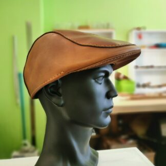 Hat - Flat Cap by Be Savage Leather - right side view