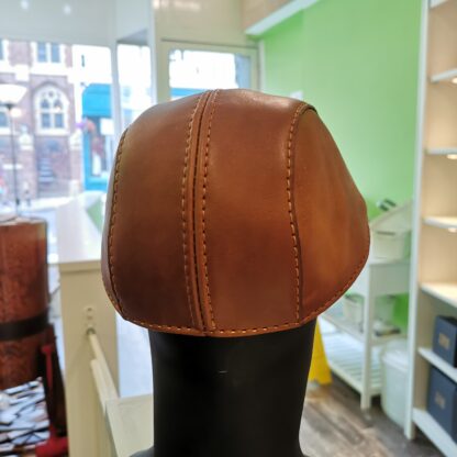 Hat - Flat Cap by Be Savage Leather - back and side view
