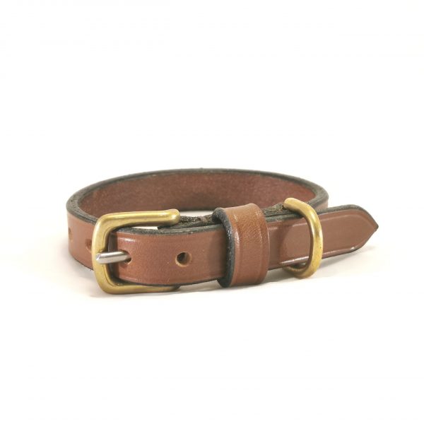 Dog Collar - Classic Style in Conker by Collar and Cuffs - Small, front
