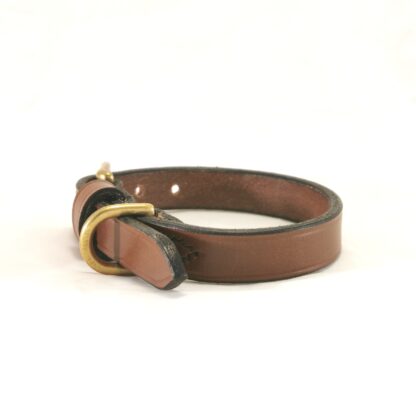 Dog Collar - Classic Style in Conker by Collar and Cuffs - Small, side 1