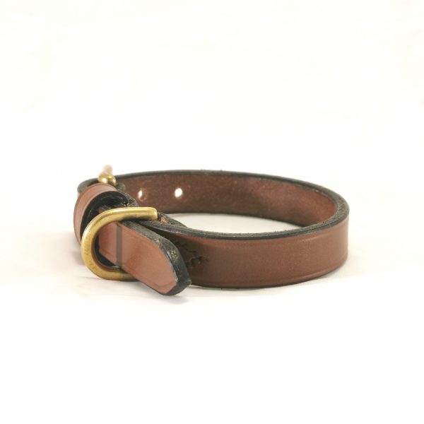 Dog Collar - Classic Style in Conker by Collar and Cuffs - Small, side 1
