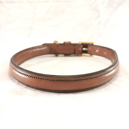 Dog Collar - Raised Style in Conker by Collar and Cuffs - Large, Raised section
