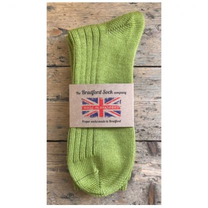 Wool Socks in Lime Green by The Bradford Sock Company