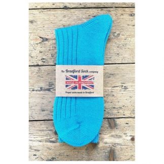 Wool Socks in Turquoise by The Bradford Sock Company
