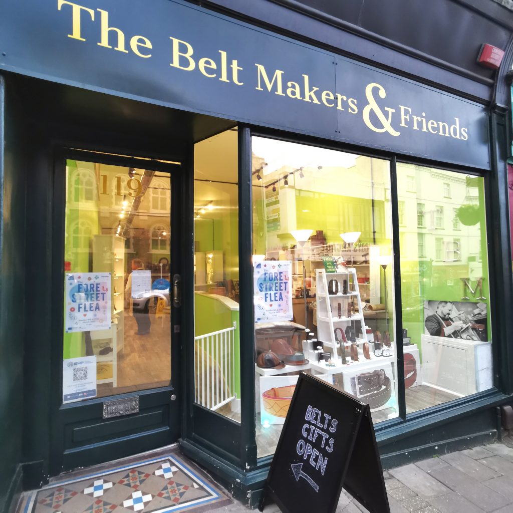 The Belt Makers and Friends - shop front Feb 2020
