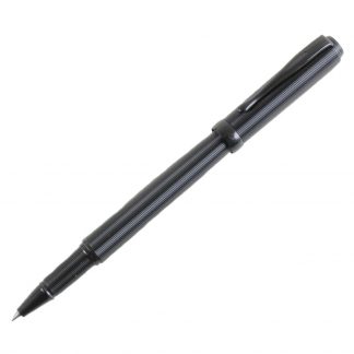Black Ribbed Design Roller Ball Pen