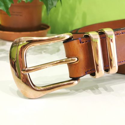 Rose Gold Plated Buckle Set in Light Havana and Purple - Buckle Set detail