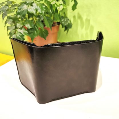 Wallet - Trifold in Black by Be Savage Leather, back view