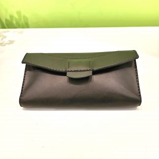 Clutch Bag or Purse - in Black by Be Savage Leather - front