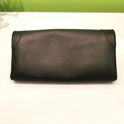Wallet - Clutch Bag in Black by Be Savage Leather, back view