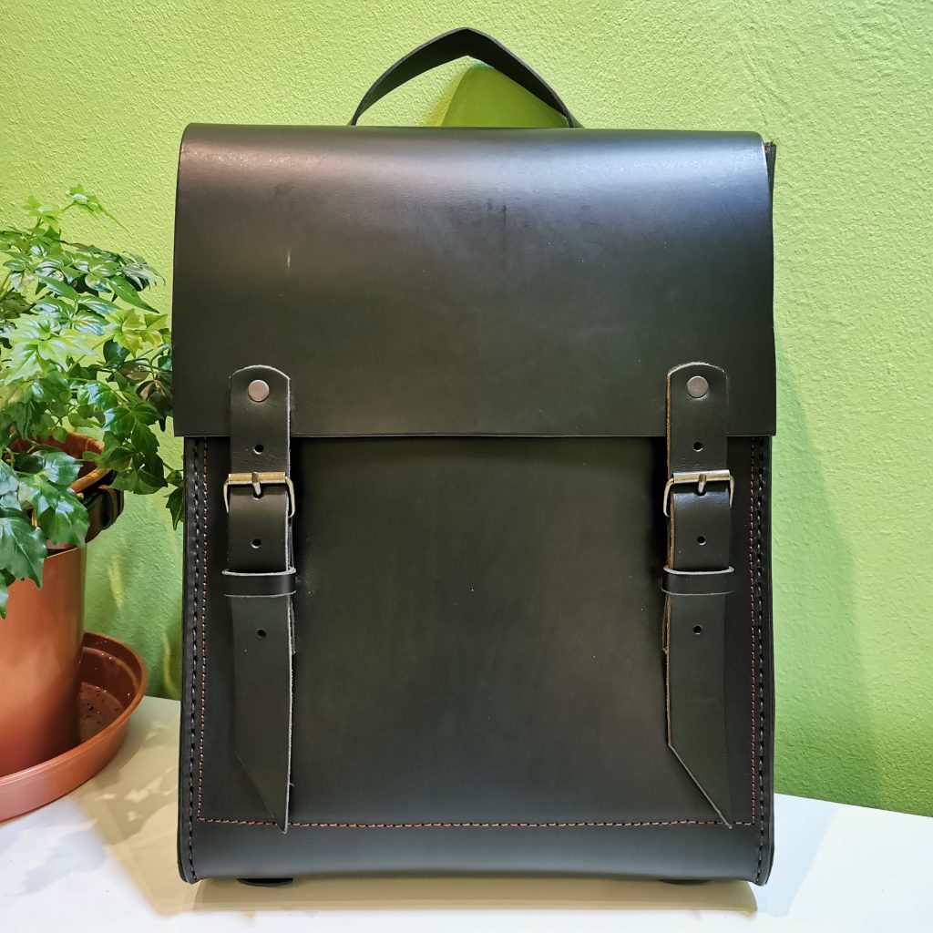 Backpack in Black by Tibor Eperjessy - front
