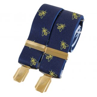 Navy Braces with yellow Bee design_BR-056