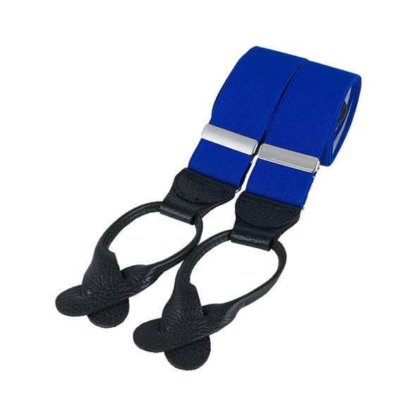 Royal Blue Rolled Leather End Braces from Dalaco