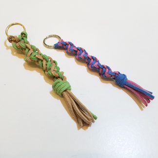Keyring - Leather Macramé Twist by The Belt Makers