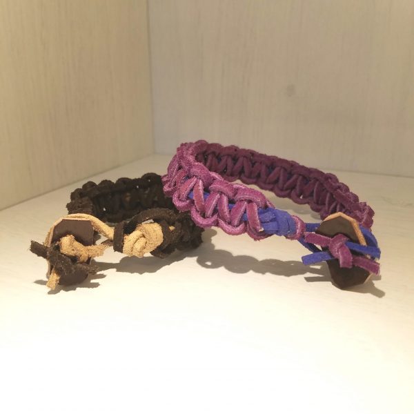 Leather Macramé Bracelets in assorted colours, designs and sizes by The Belt Makers - fastening