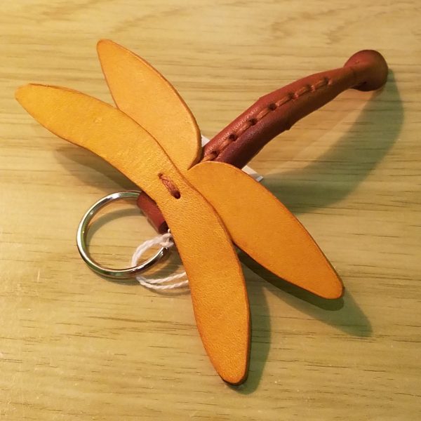 Keyrings - Dragonfly by Be Savage Crafted - Brown body, Yellow wings