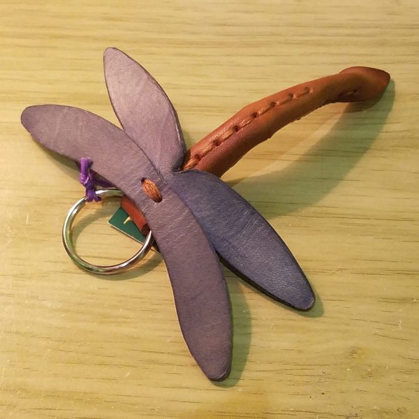 Keyrings - Dragonfly by Be Savage Crafted - Brown body, Blue wings