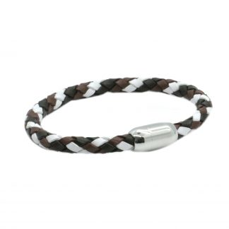 Bracelet 2 browns magnetic closure from Dalaco