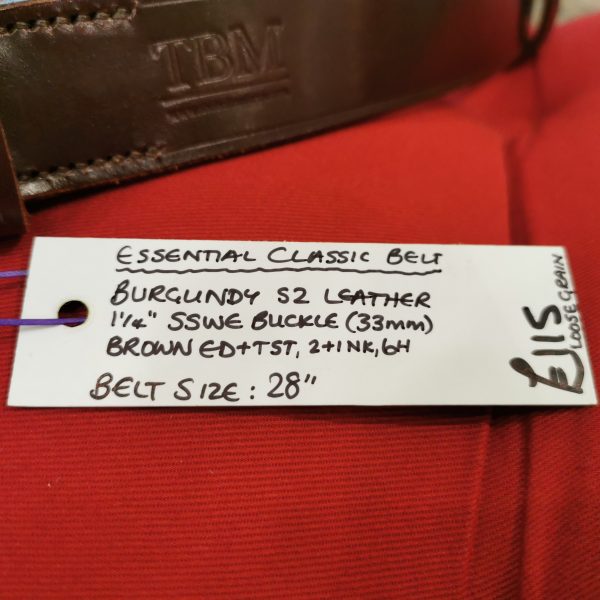 Belt - Essential Classic in Burgundy and Brown, belt size 30 ticket details