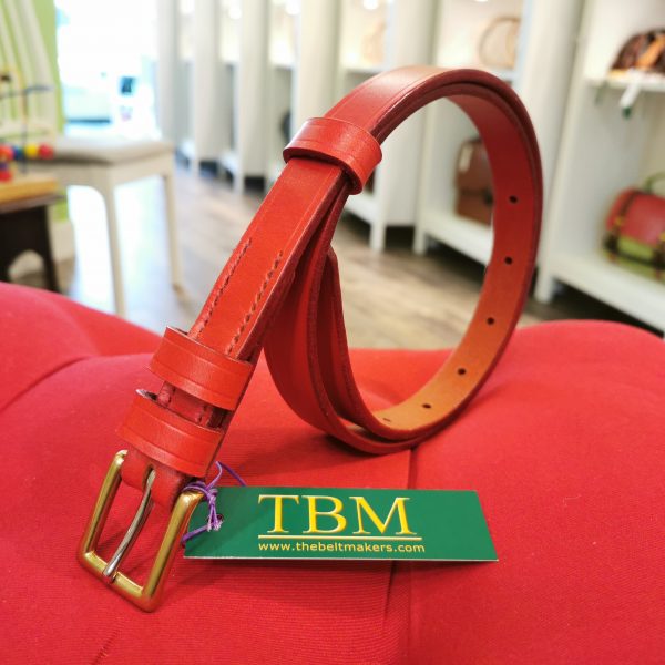 Belt - Classic Skinny in Red, belt size 30 inch