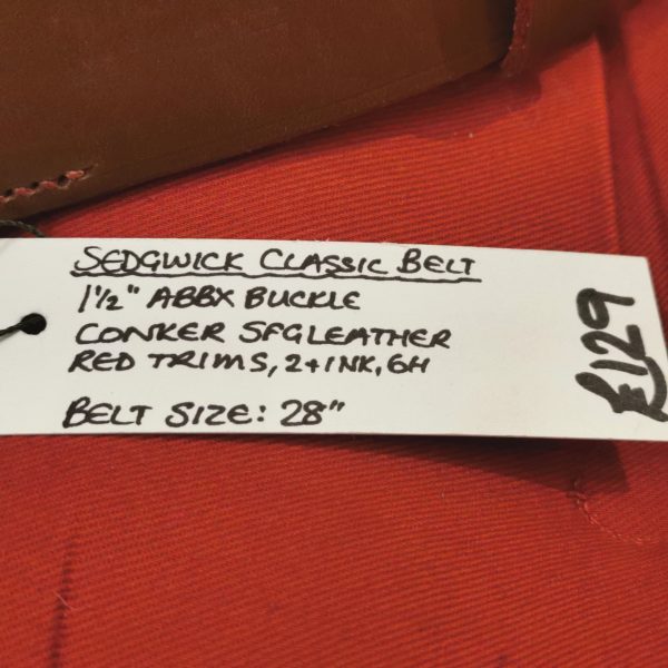 Belt - Classic Sedgwick in Conker and Red 112ABBX, belt size 28 ticket details