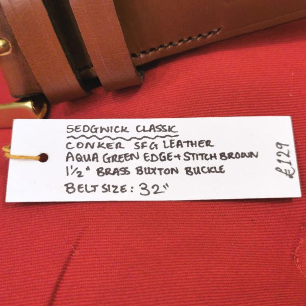 Belt - Classic Sedgwick in Conker and Dark Green 112ABBX, belt size 32 ticket details